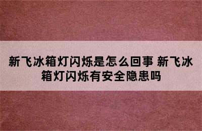 新飞冰箱灯闪烁是怎么回事 新飞冰箱灯闪烁有安全隐患吗